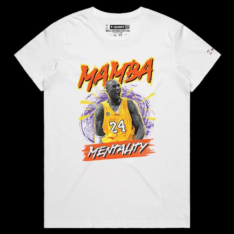 VOICEART White Female Regular Kobe The Mamba Mentality Sports Tee Premium Los Angeles Black Mamba Legacy Shirt for the Fans